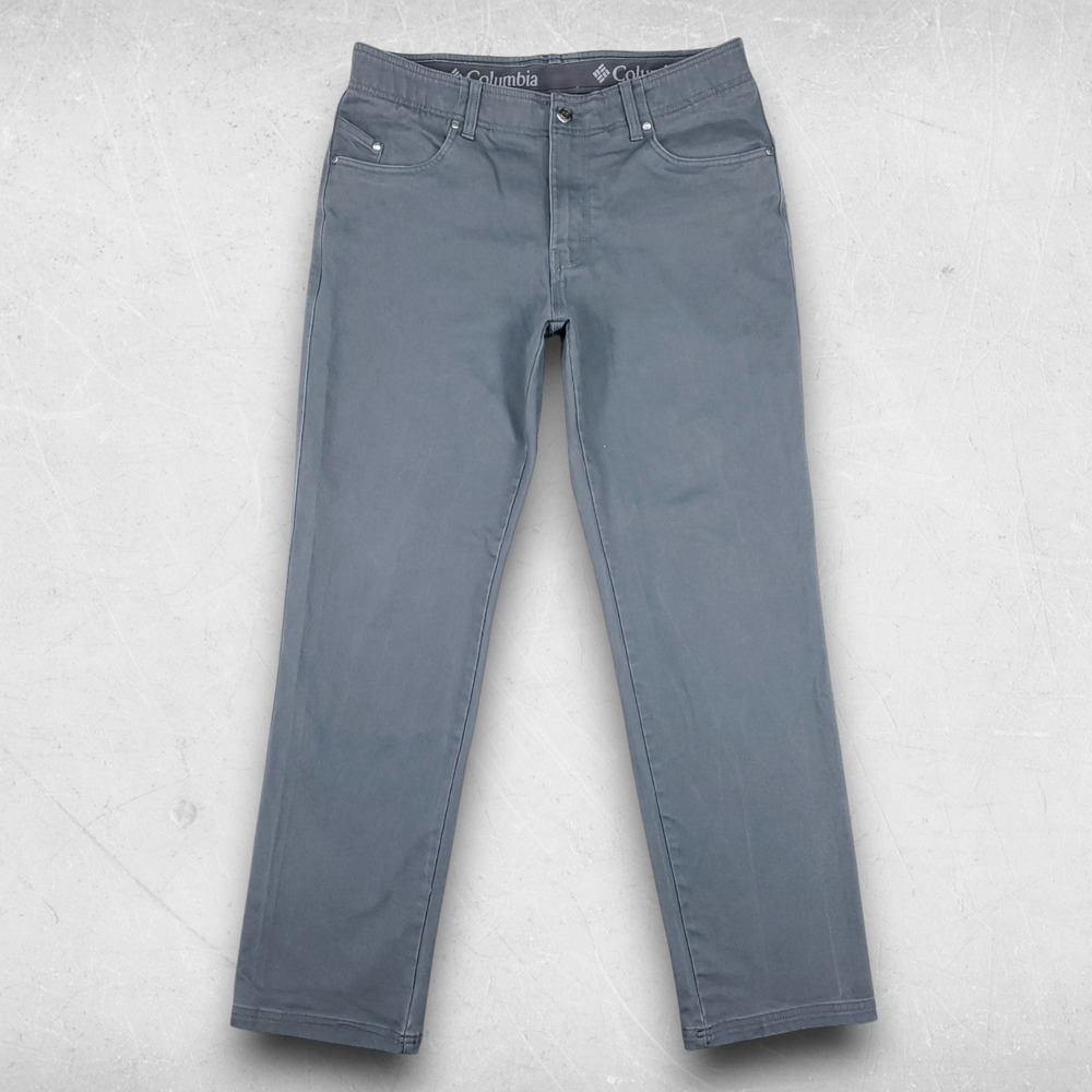 Columbia Pilot Peak Pants Men 34x32 Grey Olive Regular Straight Gorpcore Outdoor